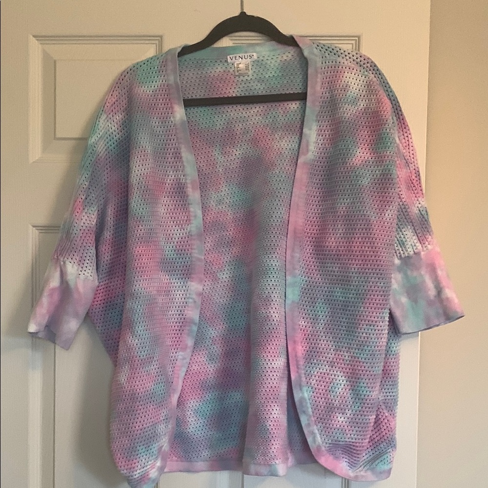 Venus Tie-Dye Mesh Cardigan